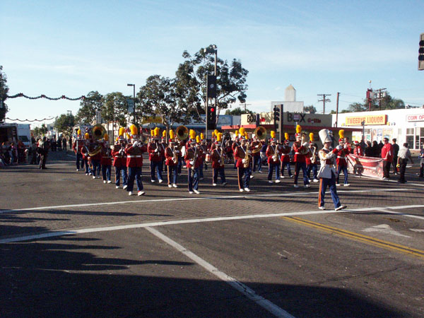 Stepping off at the start of the parade